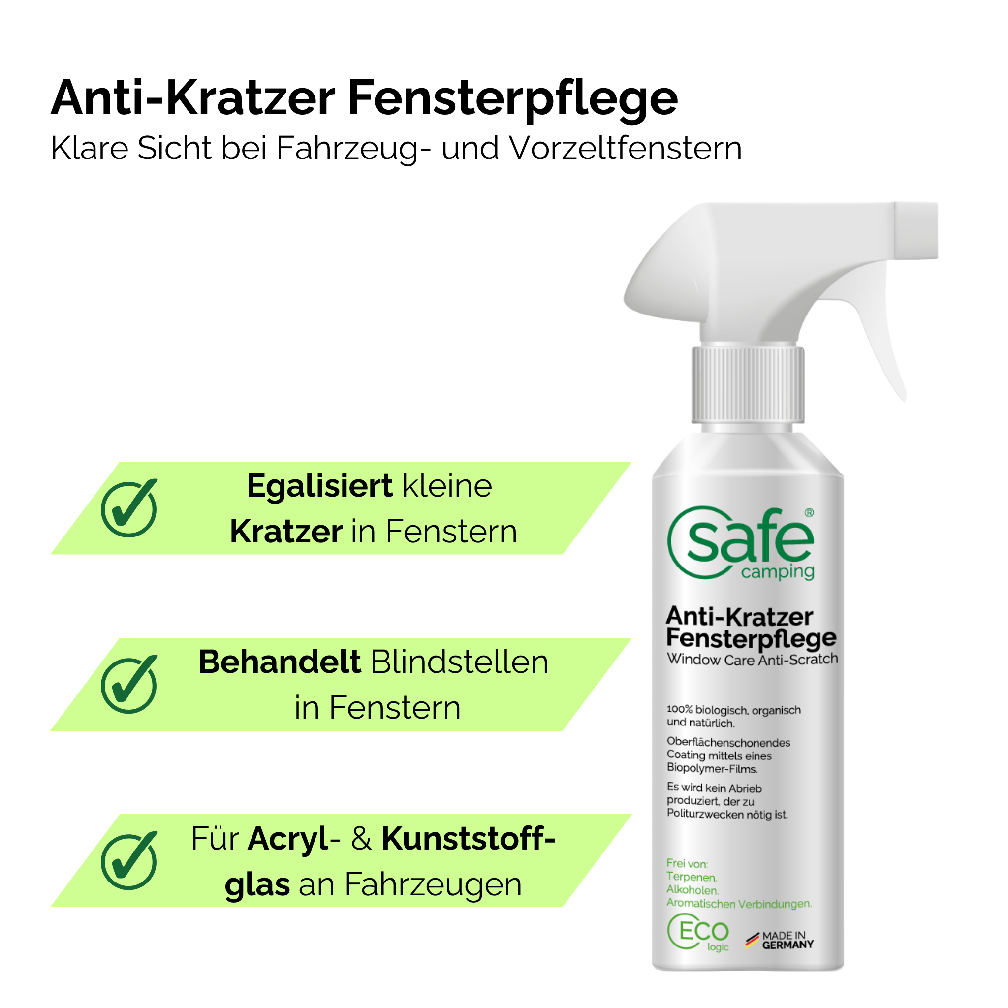 Anti-Kratzer Fensterpflege