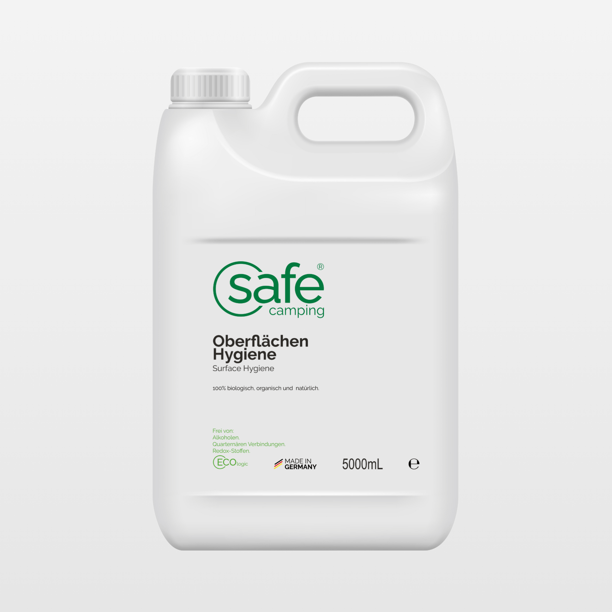 Oberflächenreiniger Wohnmobil Hygiene in einer 5000ml-Packung von Safe Camping für zuverlässige Hygiene.