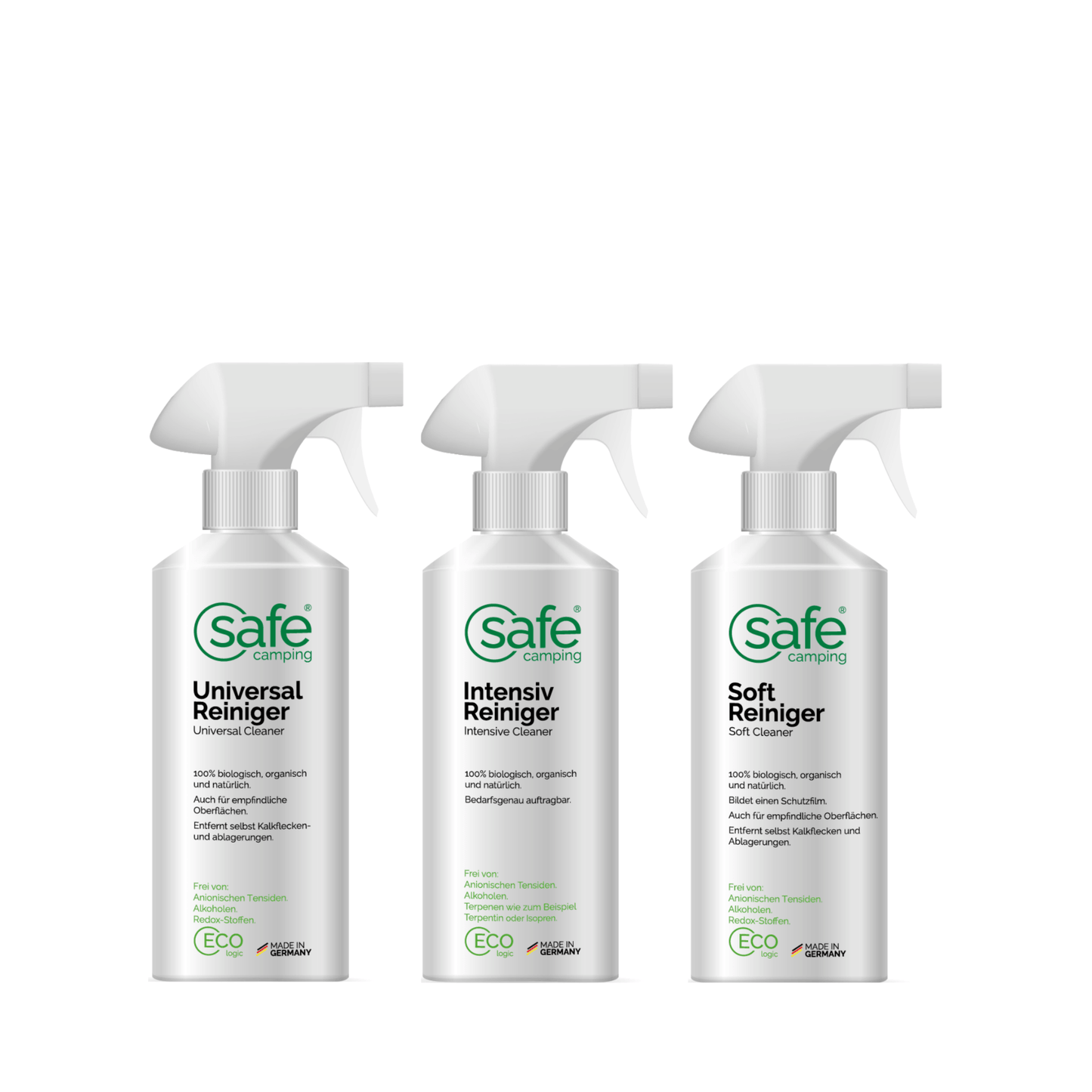 Reinigungs-Combo “Dichtmassen-Profi” mit Universal-, Intensiv- und Soft-Reiniger von SAFE CAMPING